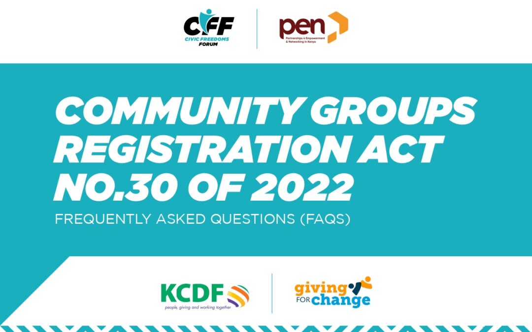 Community Group Registration Act No. 30 of 2022- Frequently Asked Questions